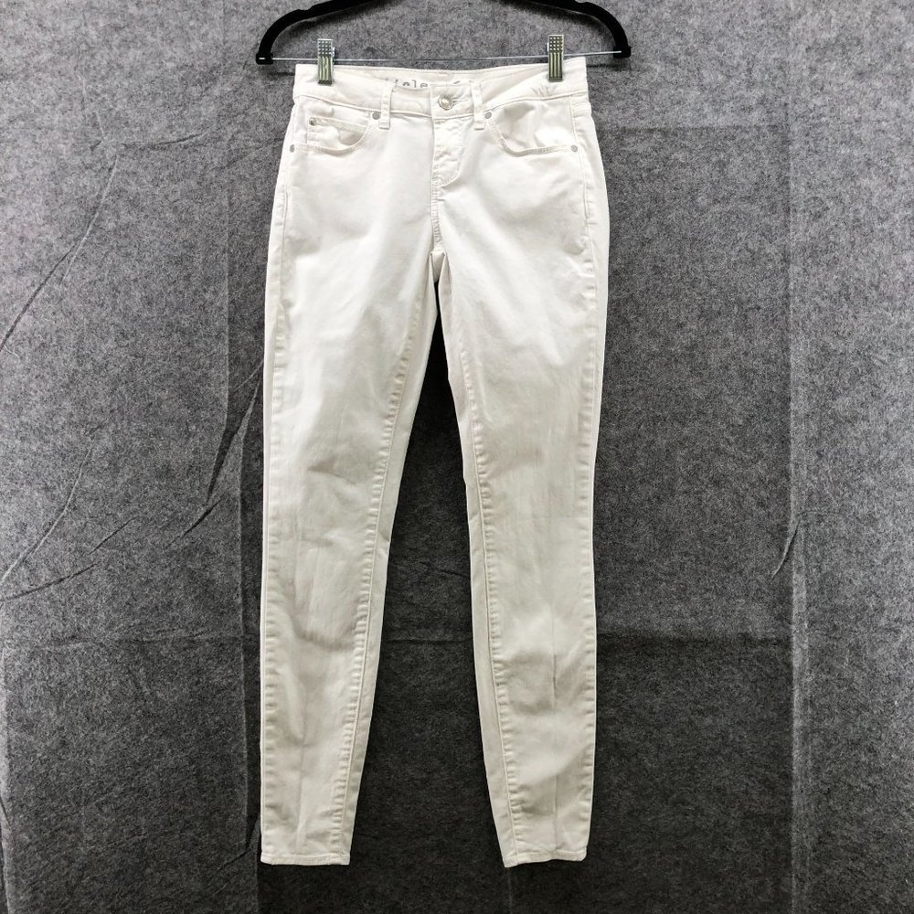 Articles Of‎ Society Womens Bright White Mya Skinny Jeans Low Rise Size 24
